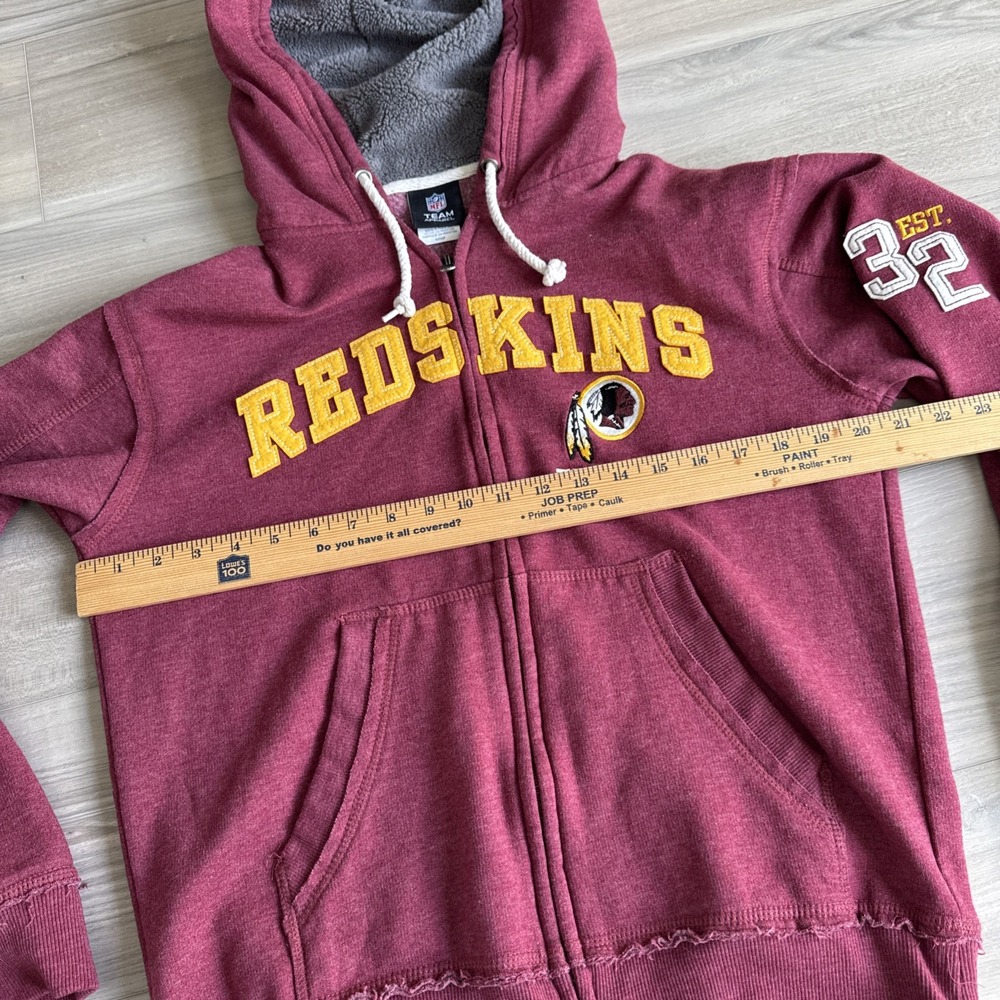 Washington Redskins NFL SM Football Zip Up Hoodie Sweatshirt Jacket Men's Sherpa - Picture 6 of 10